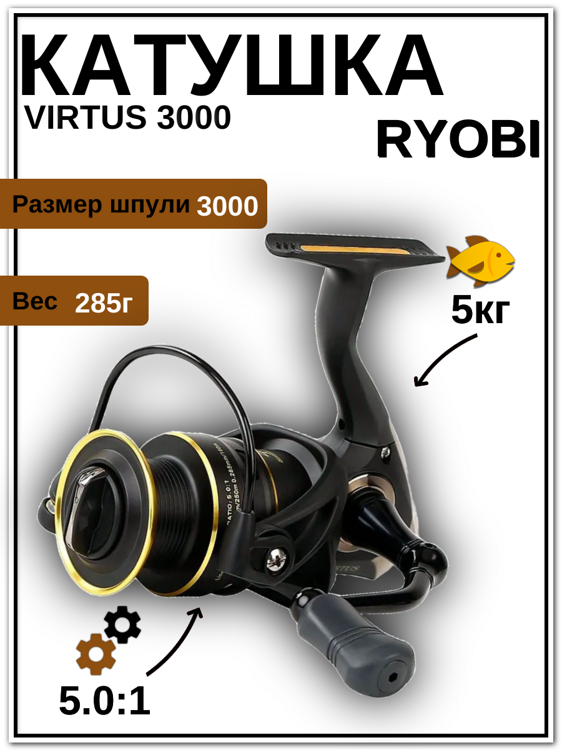 Катушка безынерц. RYOBI Virtus 3000 4+1bb