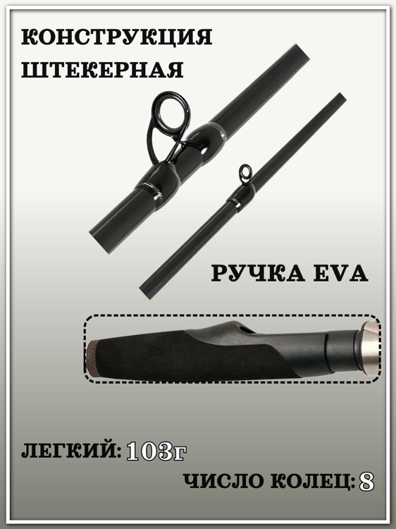 Спиннинговое удилище GAD FAIR New,198см.3,0-15,0гр.5-12Lb Fast(FAC662MLF)