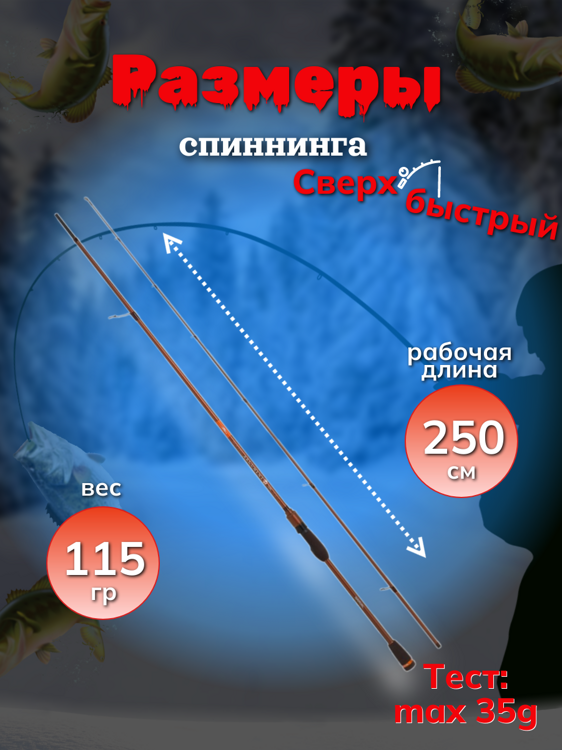 Спиннинг Narval Fishing Argument II 82MMH max 35g Ex-Fast 250см